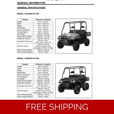 POLARIS RANGER 2005 TO 2007 700 4X4 XP SERVICE REPAIR MANUAL